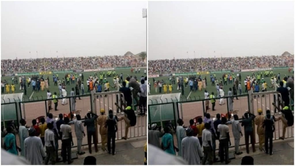 NPFL: Mayhem in Port Harcourt as Rivers United fans beat up Akwa United supporter