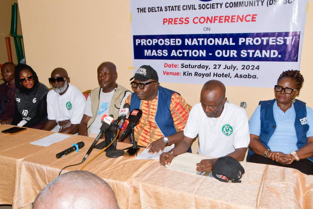 Why we'll not participate in nationwide protests - Delta Civil Society