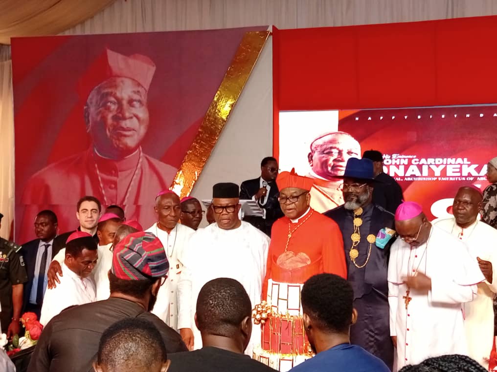 80th Birthday celebration: What Akpabio, Gowon, Lulu Briggs, others said about Cardinal Onaiyekan 