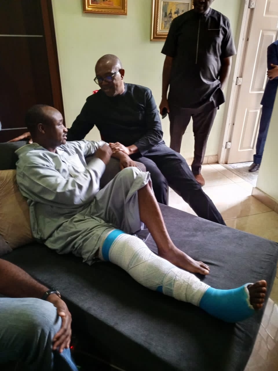 Peter Obi visits Tijani Babangida....says, 'he deserves our attention and sympathy