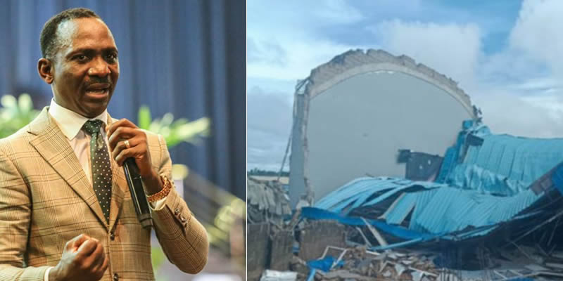 Enenche visits collapsed Dunamis Church building, mourns pastor