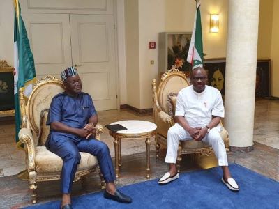 Ortom consoles Wike over Bonny fire outbreak