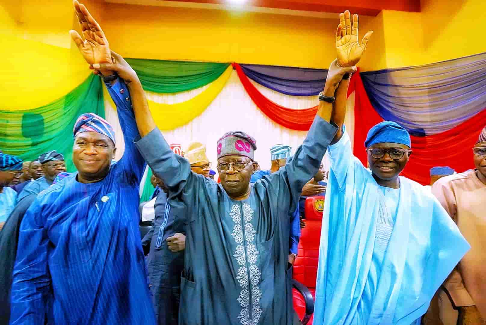 Finally, Tinubu endorses Sanwo-Olu's second term bid as gov