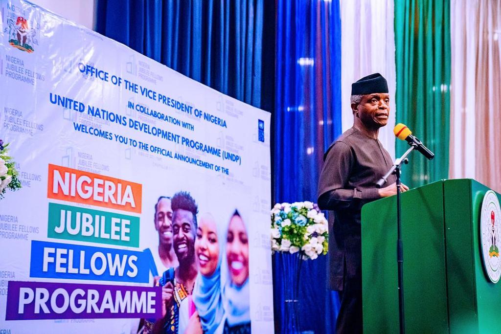 Osinbajo announces plan to launch FG/UN 12-month job fellowship for 20,000 graduates annually